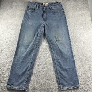 VINTAGE LL Bean Double L Relaxed‎ Fit Jeans Mens 36x32 (34x29) Medium Wash Faded